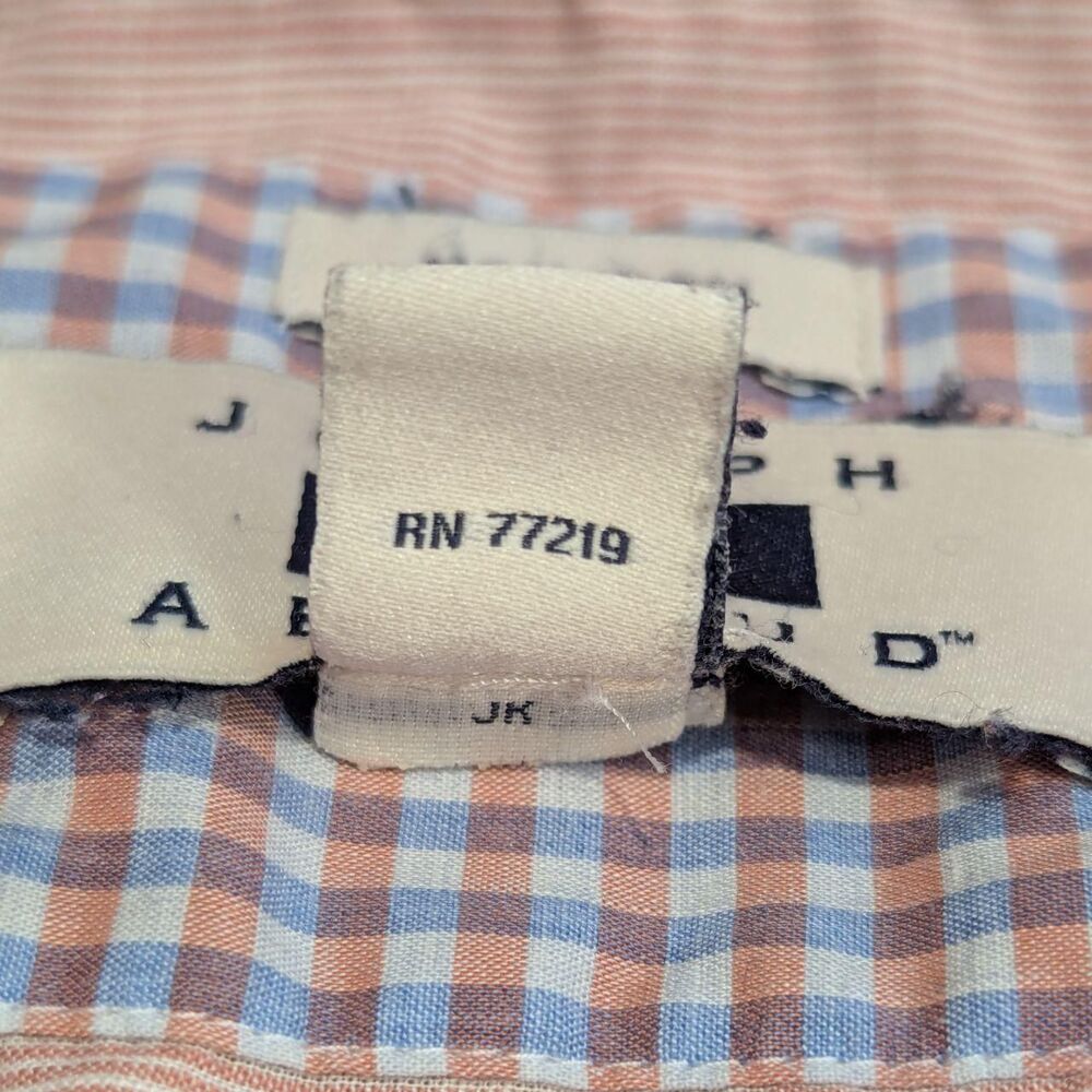 Joseph Abboud Men's Pink and White Button Down Long Sleeve Shirt Large - Picture 6 of 8